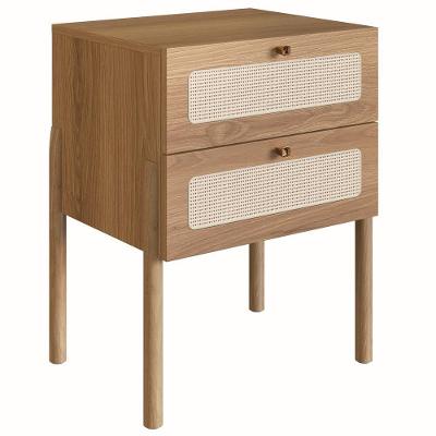 Mesa De Cabeceira 2 Gavetas Palhinha Hanover Artesano