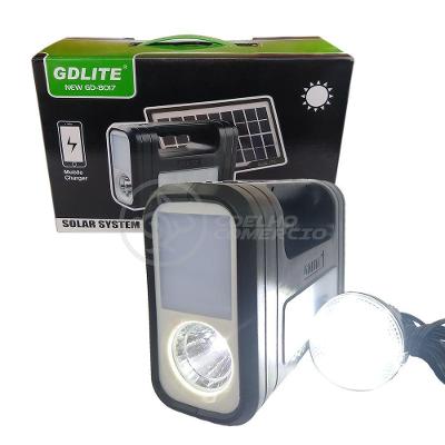 Kit Lanterna Placa Solar Carregador Portatil Emergência