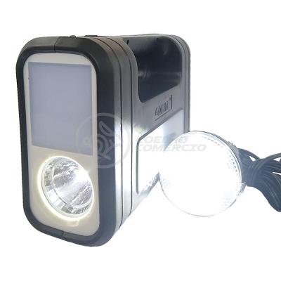 Kit Lanterna Placa Solar Carregador Portatil Emergência