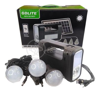 Kit Lanterna Placa Solar Carregador Portatil Emergência