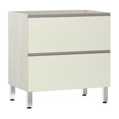 Balcão Sem Tampo 80cm Misto Basculante Luci Legno Crem e Kashmir