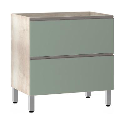 Balcão Sem Tampo 80cm Misto Basculante Luci Legno Crem e Verde Jade
