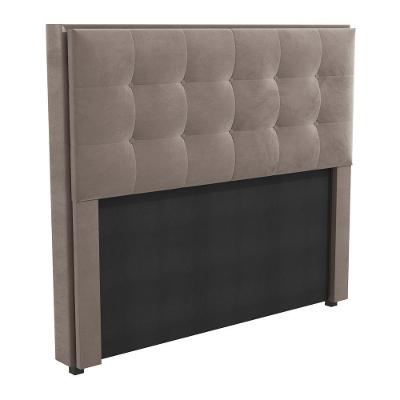 Cabeceira Estofada Casal 140cm Multimóveis Cr35162 Cinza Cinza