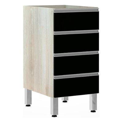 Balcão Sem Tampo 40cm Lis Legno Crem e Preto Tx