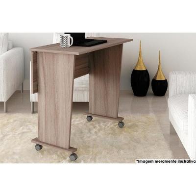 Mesa Multiuso Casal Dobrável ME4117 c/ Rodízios Carvalho - Tecno Mobili