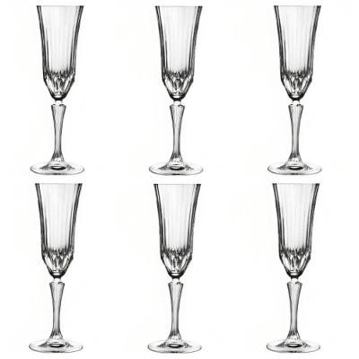 Conjunto De Taças De Cristal Para Espumante 6 Peças 180 Ml Biona Oxford