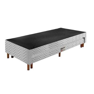Cama Box Base c/Auxiliar com Auxiliar Sommier Rústico Bordado White (88x188x30) - Paropas
