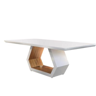 Mesa Ane 180cm Madeira E Vidro Mobillare