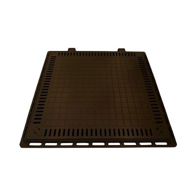 Tampa Casa Máquina Piscina Lisa Articulada Grelha 80X80Cm M