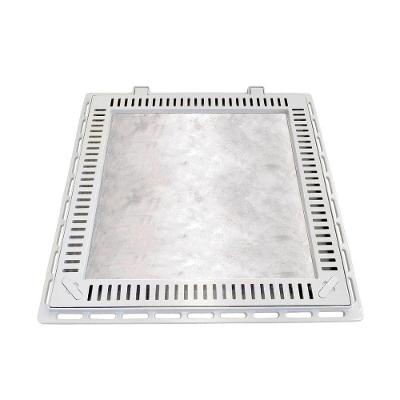 Tampa Casa Máquina Piscina Rebaixada Art Grelha 80x80cm B2