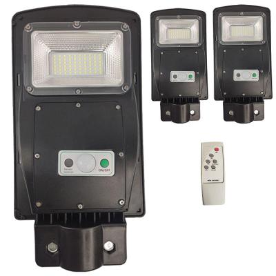 Luminaria Solar Poste 60W Led Rua Kit 3 Und Controle E Senso