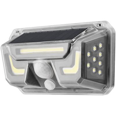 Luminaria Solar Sensor Movimento Spot Led Parede Branco Frio