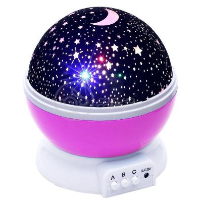 Luminária Projetor Abajur Estrelas Galáxia Universo Céu Criança Rotativa 360 - Rosa
