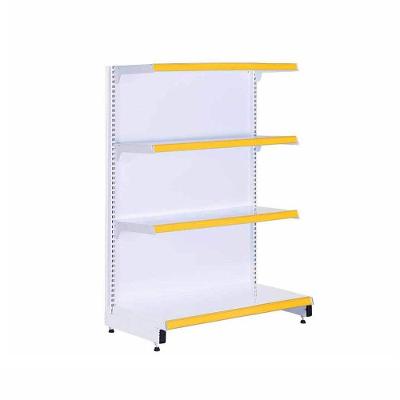 Gôndola Prateleira Supermercado 4 Níveis 40x30 New Plus 1,40m Ponta Amarelo - Sa Gôndolas