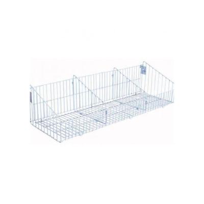 Cesto Aramado 30cm X 91cm Com 2 Divisórias Branco New Plus - Sa Gondolas