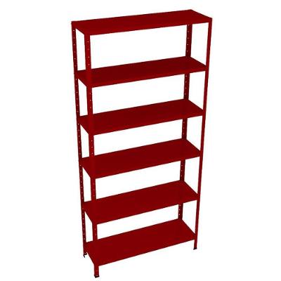 Estante Em Aço Dupla Flex Colorida 176x92x30cm #20/26 Amapá Vermelho