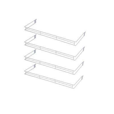 Kit - 4 Aparador Aramado Em U 30x73cm Branco - Sa Gondolas