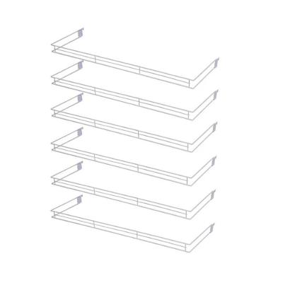 Kit - 6 Aparador Aramado Em U 30x91cm Branco - Sa Gondolas