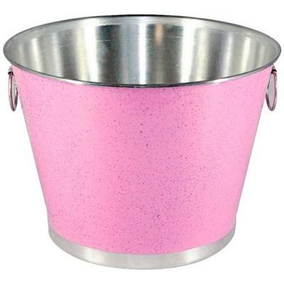 Balde Gelo E Cerveja Alumínio Profissional Rosa 9 Litros