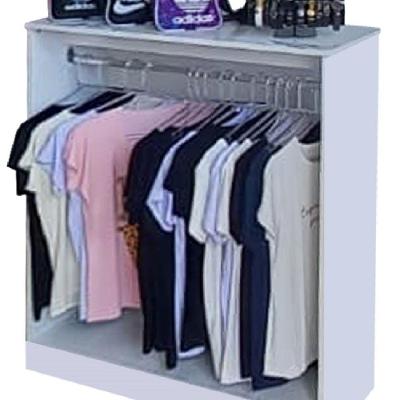Kit com Provador Duplo 1 Balcão Arara e 1 Balcão Atendimento