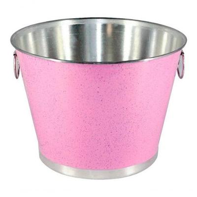 Balde Gelo E Cerveja Alumínio Profissional Rosa 9L Rosa