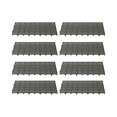 Kit - Estrado Plástico (8 Un = 1m²) 2,5x25x50 Preto - Della Plast