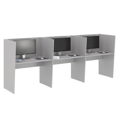 Mesa De Trabalho 3 Lugares Inglaterra Cinza