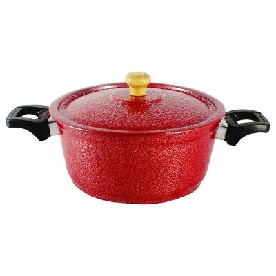 Caçarola De Alumínio Craqueada Alça Baquelite 16Cm Vermelho