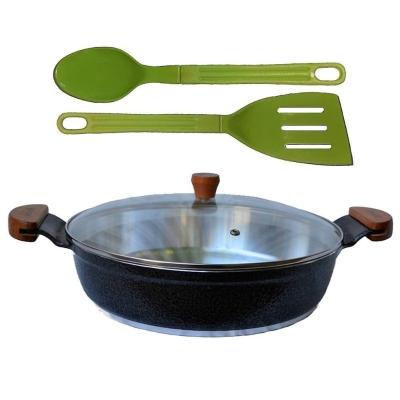 Frigideira Preto Craqueado Alumínio Usinado Talher 04 Am30Cm