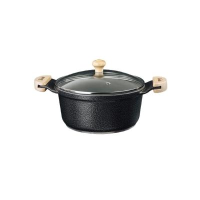 Caçarola Preto Craqueado Antiaderente Cerâmica Javali Am26Cm