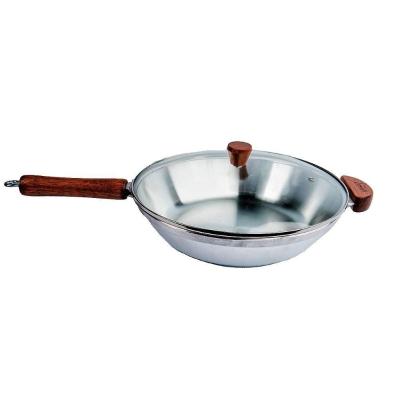Frigideira Wok Funda Oriental Alumínio Usinado Javali Cm28Cm