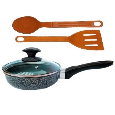 Frigideira Preto Craq Antiaderente Cerâmica Talher 05 Cb24Cm