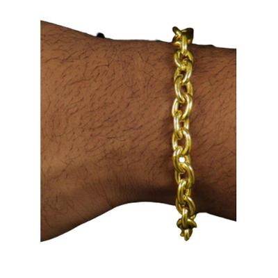 Pulseira Cadeado De Moeda Antiga 8mm