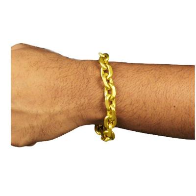 Pulseira De Cria Pussera Cadeado Quina Moeda Antiga 12Mm