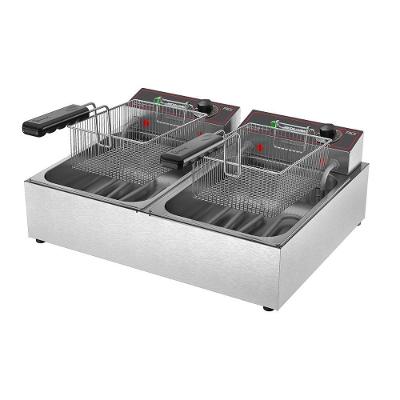 Fritador Fritadeira Tacho Fritura 2 Cuba Elétrico Monofásico 6l Frce6 Metalcubas 127v 127v