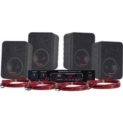 Kit Som Ambiente 400W Musical Ambience 4000 V2 Preto Hayonik
