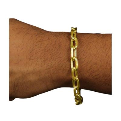 Pulseira Cadeado Alongado Moeda Antiga 8 Milimetros