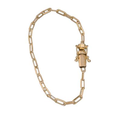 Pulseira Cart Fecho Lateral Pusera Moeda Antiga Estilosa 4Mm