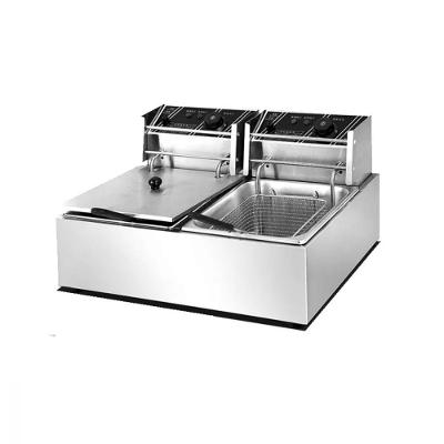Fritadeira Elétrica 2 Cubas Aço Inox 10 Litros 220V 5000W