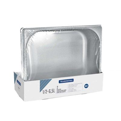 Cuba Gastronômica Tramontina Gn Em Aço Inox 1/2 Sem Alças 2 Peças - Profundidade 100mm Tramontina