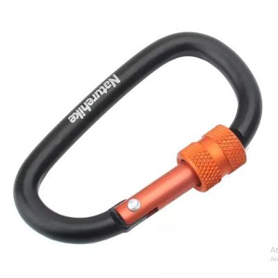 Mini Mosquetão Chaveiro Screw 6 Cm Preto Preto