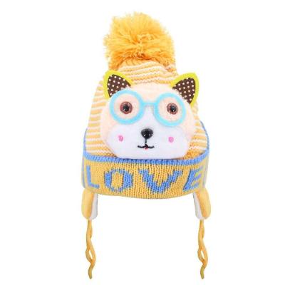 Touca Gorro Infantil Amarela Gatinho Tamanho único