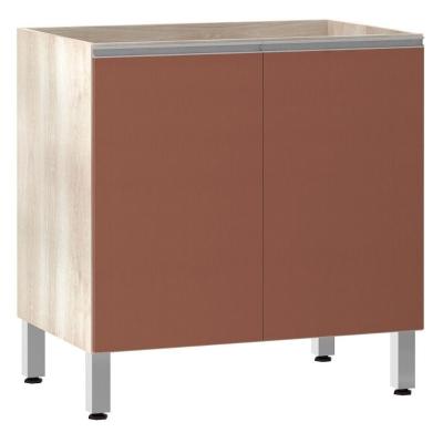 Balcão De Cozinha Sem Tampo 80cm 2 Portas Lis Luciane Móveis Legno Crema Com Gaia