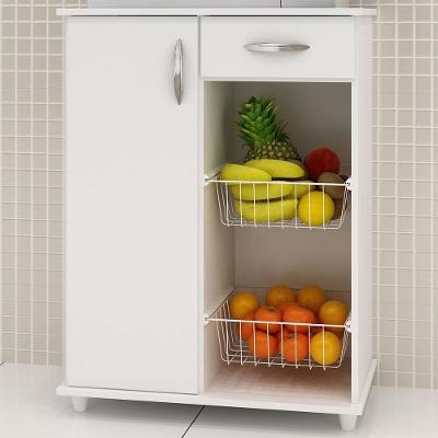Armário Fruteira Multiuso De Madeira Belize Notável Branco
