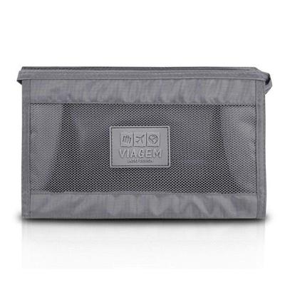 Necessaire Com Tela Jacki Design Cinza