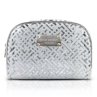 Necessaire Retangular Diamantes Jacki Design Cinza Claro