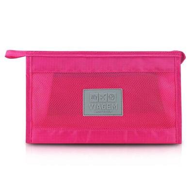 Necessaire Com Tela Jacki Design Fúcsia