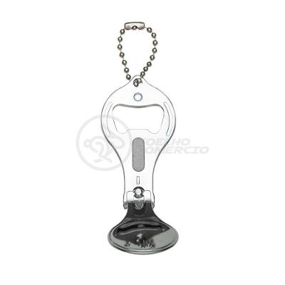 Kit 10 Cortador Unha C/ Lixa Inox Abridor Garrafa Chaveiro