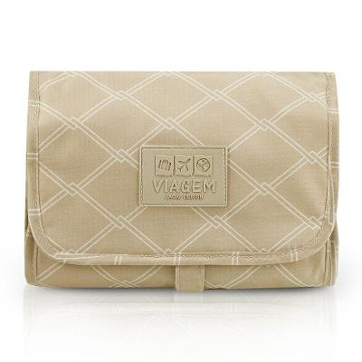 Necessaire 3 Em 1 Para Viagem Estampa Listrada Jacki Design Creme