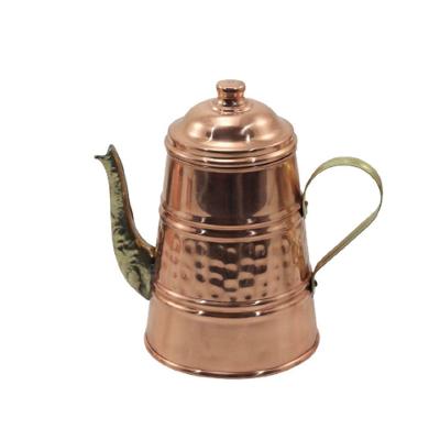 Bule Em Cobre Bico Bronze Chaleira Café E Chá Jarra Tampa P.